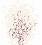 Vector pastel floral background with pattern