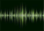 Black and green music inspire graphic equalizer wave and black background