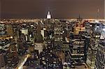 New York City Panorama from above at night