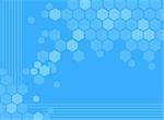 illustration drawing of beautiful blue hexagon background