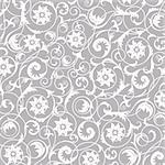 illustration drawing of grey flower seamless background