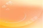 abstract orange background with chinese clouds texture