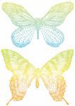 beautiful vector butterflies with delicate texture