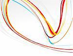 abstract curved wave colorful lines background with the empty space for sample text vector illustration