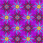 abstract seamless pattern, flowers texture; vector art illustration