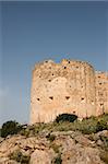 Koulos medieval fortress at Ancient Aptera in Crete, Greece