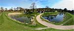 moat around the ruins of berkhamsted castle in hertfordshire england