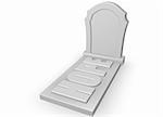 gravestone with the word hope on white background - 3d illustration