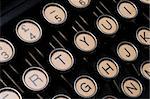 Keyboard of an antique typewriter