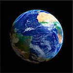 Earth Globe, America, Africa and Atlantica, high resolution image