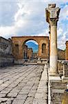 Ancient ruins of an old roman city Pompeii, Italy