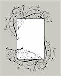 Vintage floral frame for your design