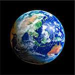 Earth Globe, Asia and Australia, high resolution image