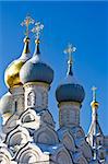 Orthodox Church domes and golden corsses, Moscow