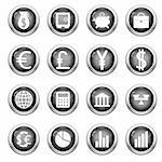 Big collection of financial icons for using in web design