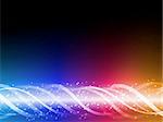 Colorful Glowing Lines Background. Editable Vector Illustration