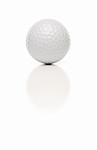 Single White Golf Ball Isolated on a White Background.