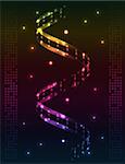 Abstract spiral DNA colored vector background. EPS10