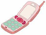 a beautiful picture of a pink cellphone