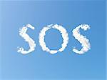 SOS sign from Clouds