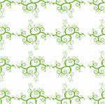 a vivid illustration of green flower patterns on white background