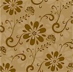 a beautiful drawing of flower pattern on a brown background
