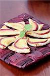 Delicious puff pastry triangles with fresh nectarines