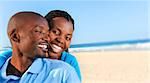 Summer smiles on an attractive black couple