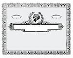 Detailed vector decorative border for certificates or notes.