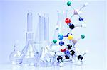 Molecular Chain model and laboratory equipment