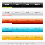 Set of vector webnavigation
