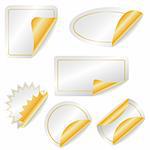 Vector golden stickers or labels