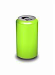 An image of an isolated green can