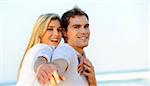 attractive young couple are stress free and happy