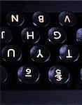 Close up of old typewriter keys