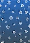 Illustration of falling snowflakes