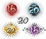 Vector Illustration for Special Birthdays Anniversaries and Occasions. Great for t-shirt or cards.