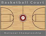 An overview image of a basketball court.