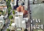 View of Mediahafen harbour in Duesseldorf, Germany - high dynamic range HDR