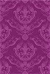 Luxury Fuchsia Floral seamless Wallpaper vector illustration