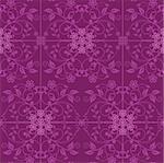 Fuchsia and pink floral seamless wallpaper vector illustration