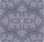 Seamless luxury grey floral wallpaper. This image is a vector illustration