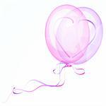 Shiny Heart Balloons - Illustration for your design.