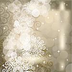 EPS Abstract snowflake  background of holiday lights. Illustration for your design