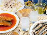 Sea food and ouzo