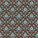 Seamless retro damask background with flowers.