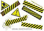 Set of black and yellow signs. Available in jpeg and eps8 formats.