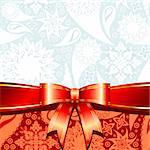 background with red bow, this  illustration may be useful  as designer work