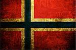 An old grunge flag of Norway state