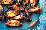 A delicious batch of hot and spicy chicken wings